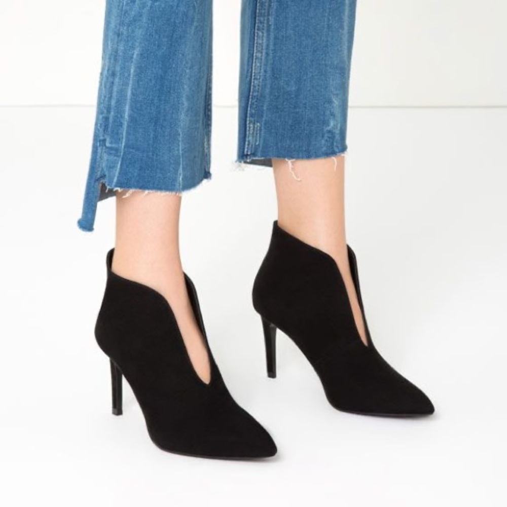 Zara V-VAMP HEELED ANKLE BOOTS